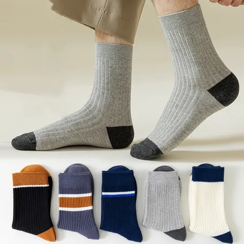 Sét 5 đôi Tất Nam - Vớ Nam cổ lửng cotton mỏng nhẹ thấm hút mồ hôi chống hôi chân Tất đẹp