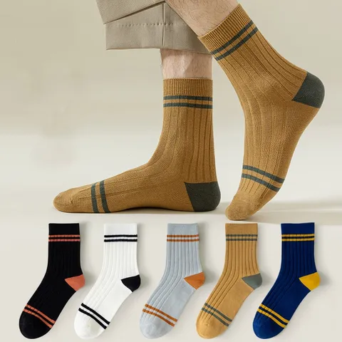 Sét 5 đôi Tất Nam - Vớ Nam cổ lửng cotton mỏng nhẹ thấm hút mồ hôi chống hôi chân Tất đẹp