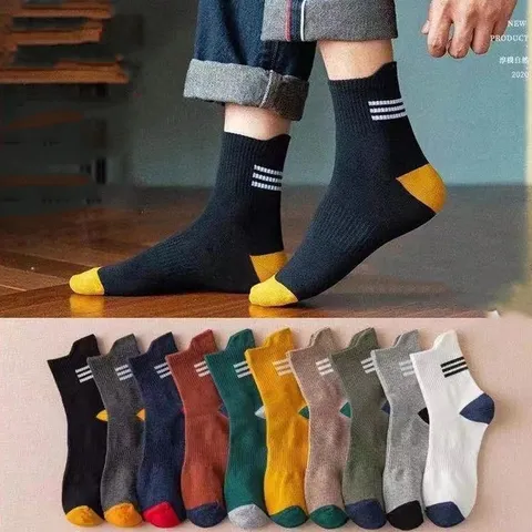 Sét 5 đôi Tất Nam - Vớ Nam cổ lửng cotton mỏng nhẹ thấm hút mồ hôi chống hôi chân Tất đẹp
