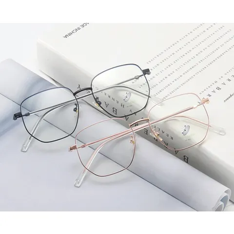 Gọng kính kim loại nam nữ mắt oval thanh mảnh nhẹ nhàng màu sắc thời trang - MS56