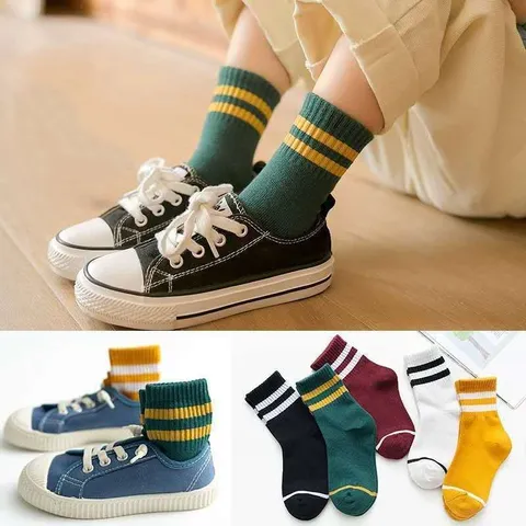 Set 5 đôi tất trẻ em họa tiết Thỏ tím chất len co giãn cho bé gái 2-13 tuổi
