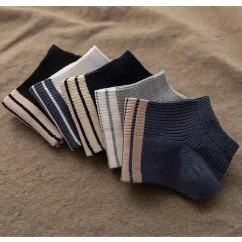 Combo 5 Đôi tất, vớ nam cổ thấp chất cotton nano Ag kháng khuẩn, chống hôi