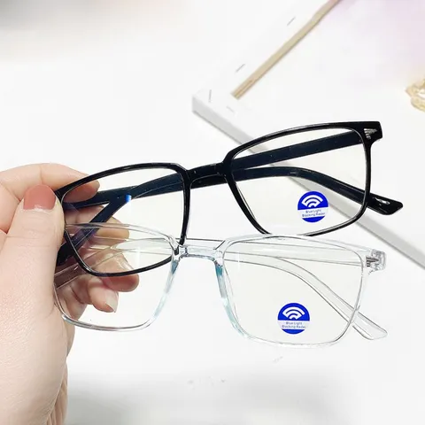 Kính thay mắt cận thời trang dáng vuông cho nam nữ sang trọng - MS46