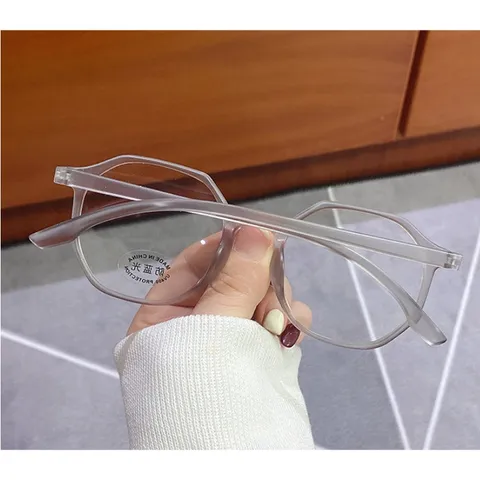 Gọng kính cận nam nữ đa giác retro chống ánh sáng xanh - MS34
