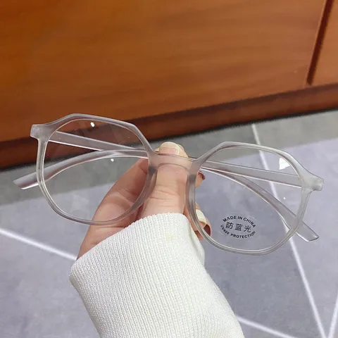 Gọng kính cận nam nữ đa giác retro chống ánh sáng xanh - MS34