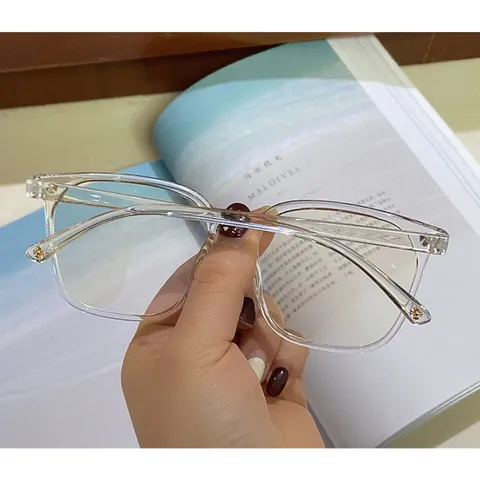 Gọng kính mắt nam nữ dáng vuông chất liệu nhựa dẻo - MS48