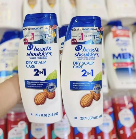 🧴 Head&Shoulder 2in1 Dry Scalp Care Dầu gội xả dưỡng ẩm da đầu 613ml chính hãng