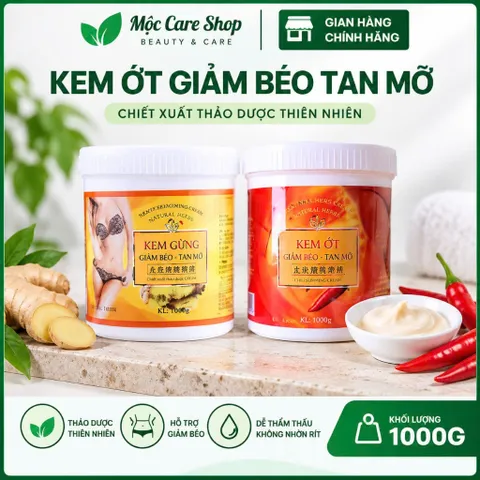 Kem Gừng, Kem Ớt 1000g Giảm Béo Dùng Trong Spa Hàng Cao Cấp