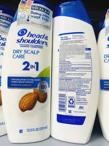 ⚡ Dầu gội xả Head & Shoulders Dry Scalp Care 2-in-1 nuôi dưỡng da đầu 370ml, giao nhanh 2h
