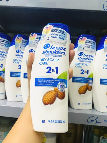⚡ Dầu gội xả Head & Shoulders Dry Scalp Care 2-in-1 nuôi dưỡng da đầu 370ml, giao nhanh 2h