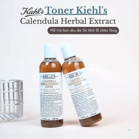 🌼 Nước hoa hồng Kiehl's Calendula Herbal Extract Toner làm dịu da 250ml chính hãng