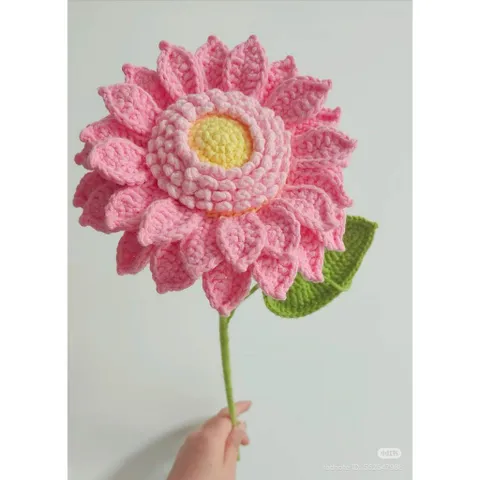 Hoa Hướng Dương Len Handmade Size Đại – Hoa Len Trang Trí Nhà Cửa, Quà Tặng Handmade