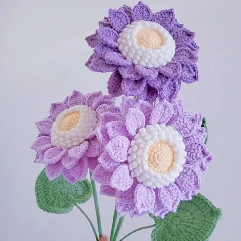 Hoa Hướng Dương Len Handmade Size Đại – Hoa Len Trang Trí Nhà Cửa, Quà Tặng Handmade