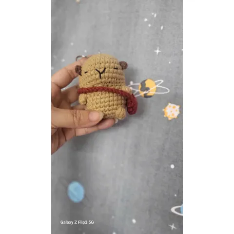 Móc Khóa Len Capybara Đeo Cặp Handmade Siêu Dễ Thương