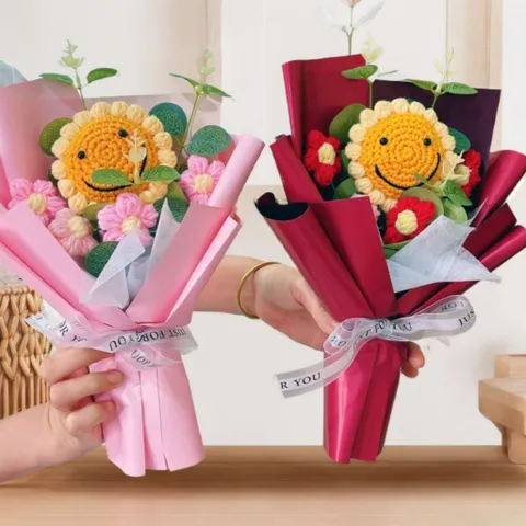Bó hoa hướng dương cười và hoa cúc quà tặng ý nghĩa