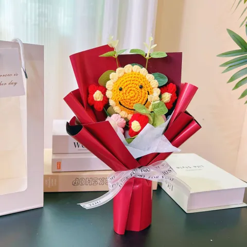 Bó hoa hướng dương cười và hoa cúc quà tặng ý nghĩa