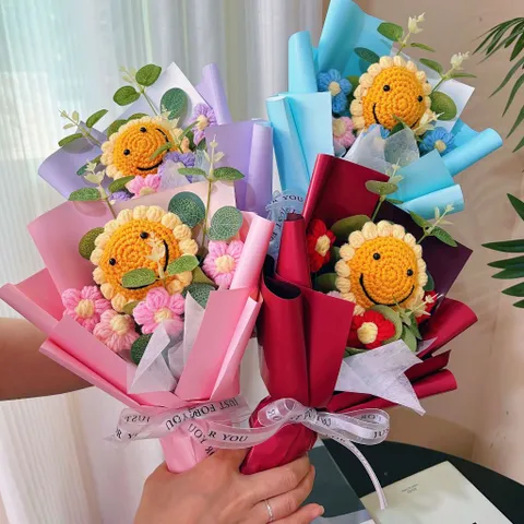 Bó hoa hướng dương cười và hoa cúc quà tặng ý nghĩa