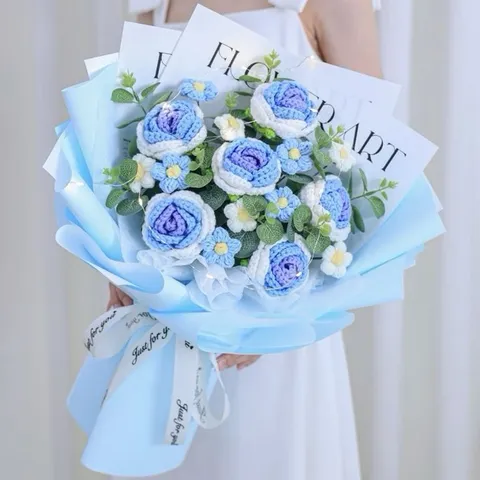 Bó Hoa Hồng Len Handmade Quà Tặng Ý Nghĩa