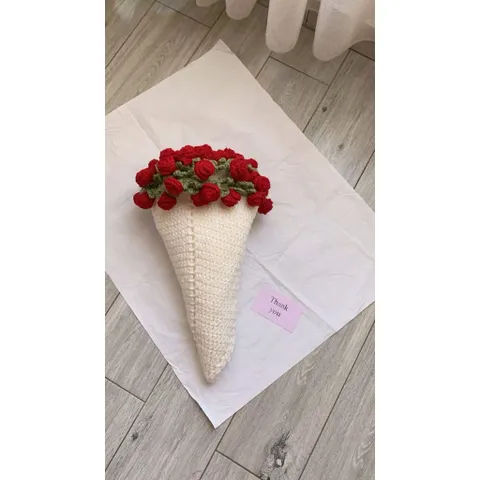 Thảm len hoa hồng handmade quà tặng ý nghĩa