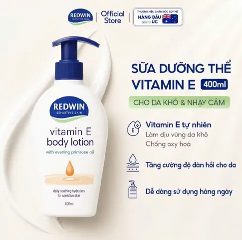 Sữa dưỡng thể Redwin Vitamin E Body Lotion 400ml [hàng nhập khẩu]