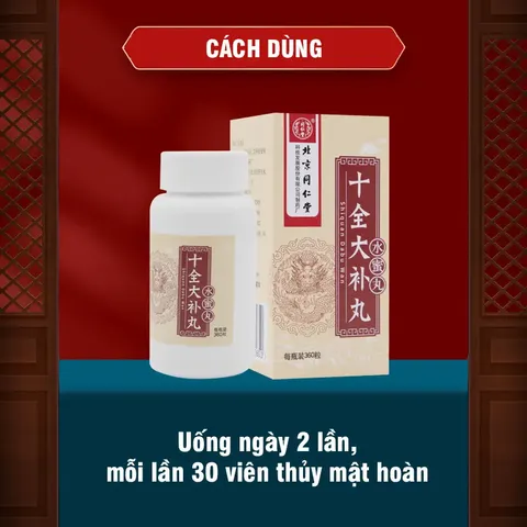 Thập toàn đại bổ hoàn cổ phương hồi khí, đại bổ khí huyết, lọ 360 viên