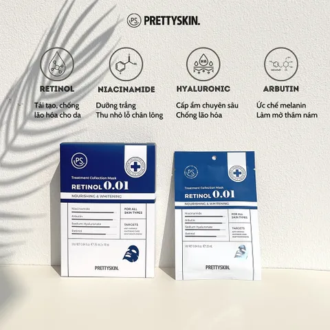 MẶT NẠ PRETTY SKIN TREATMENT COLLECTION MASK CHÍNH HÃNG - DƯỠNG TRẮNG, PHỤC HỒI, TRẺ HÓA DA