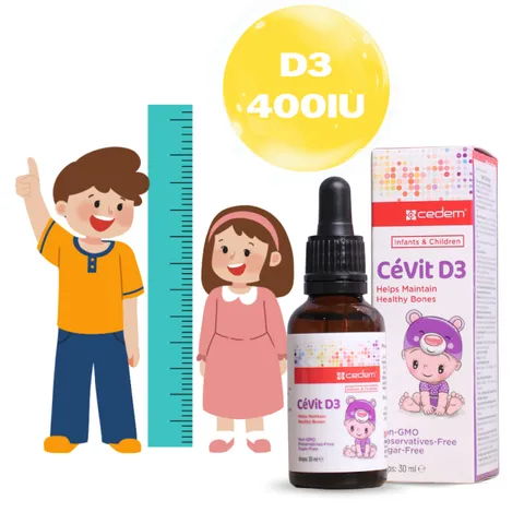 [Mẹ Tin Dùng] Combo 2 Chai CéVit D3 Drops D3 Giọt Đức - Bé Khỏe Mạnh Ít Ốm Vặt