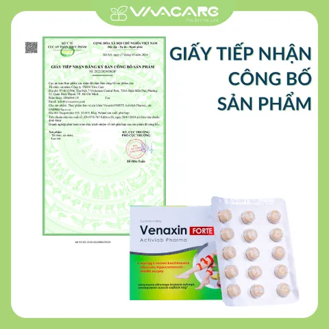 Viên Uống Hỗ Trợ Giảm Suy Giãn Tĩnh Mạch Venaxin FORTE Hộp 30 Viên, Nhập Khẩu