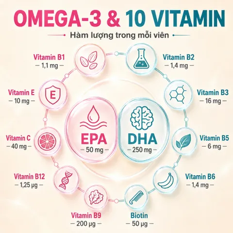 Vitamin Bầu LadeeKom Chính Hãng Tây Ban Nha, Bổ Sung Acid Folic Sắt Omega-3, Hộp 30 Viên