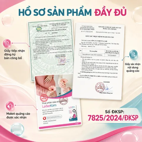 Vitamin Bầu LadeeKom Chính Hãng Tây Ban Nha, Bổ Sung Acid Folic Sắt Omega-3, Hộp 30 Viên