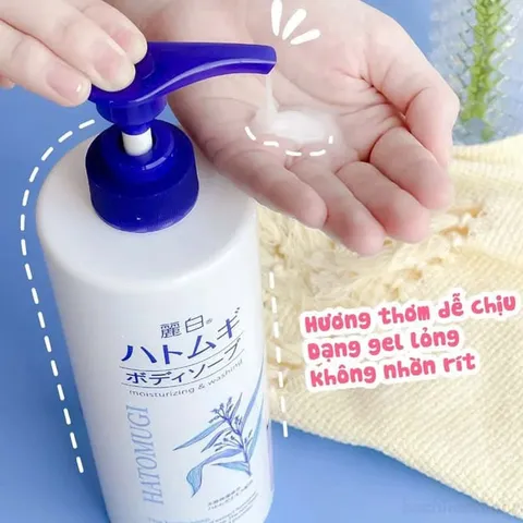 Sữa Tắm Ý Dĩ Hatomugi Nội Địa Nhật Bản 800ml – Làm Sạch Dưỡng Ẩm Và Chăm Sóc Da Mềm Mịn Thơm Tho