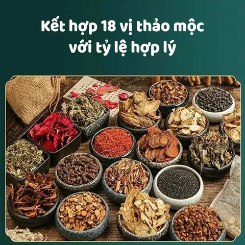 Ngâm chân 18 vị thảoo dượcc trừ thấp, khu hàn, ngủ ngon, dưỡng sắc