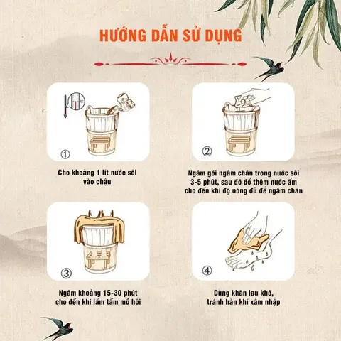 Ngâm chân 18 vị thảoo dượcc trừ thấp, khu hàn, ngủ ngon, dưỡng sắc