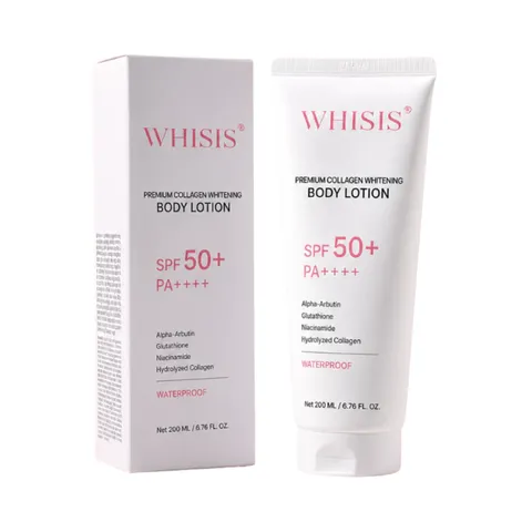 Kem Dưỡng Thể Chống Nắng Trắng Da Whisis GC SPF50+ PA++++ 200ml – Dưỡng Trắng, Nâng Tone Da Tự Nhiên