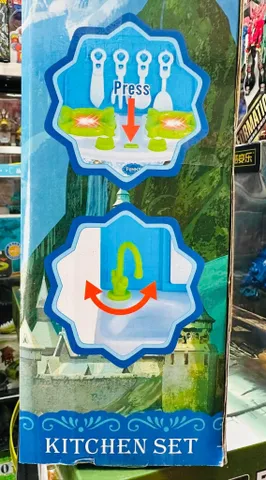 Đồ chơi nhà bếp Funny Kitchen Set kèm búp bê công chúa Elsa Frozen 8804 có hiệu ứng đèn và âm thanh