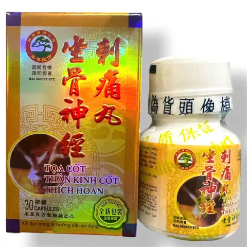 [CHÍNH HÃNG] Toạ Cốt Thần Kinh Cốt Thích Hoàn Malaysia - Hỗ trợ giảm đau lưng, phong thấp, đau khớp, tê chân tay - Hộp 20 viên - Mã 1514
