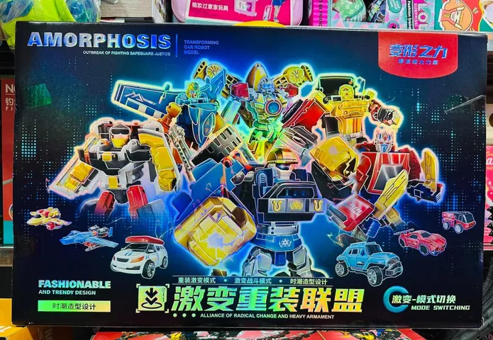 Mô hình lắp ráp Robot biến hình Transformer, đồ chơi 6 robot biến hình xe ô tô và máy bay 788-99