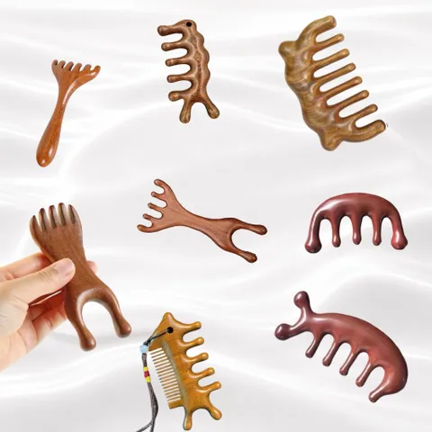 Các loại lược, dụng cụ massage cơ thể bằng gỗ sồi