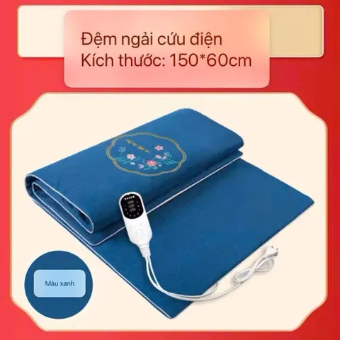 Thảm ngải cứu điện, đệm sưởi ngải cứu đông y hàng nội địa trung hỗ trợ giảm đau vai gáy, lưng