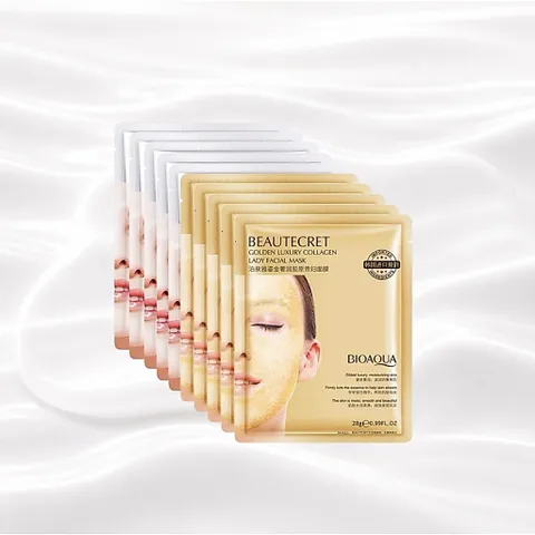 Combo 10 miếng mặt nạ thuỷ tinh trong suốt | Mặt nạ thuỷ tinh collagen cấp ẩm dưỡng trắng cho da mặt