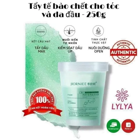 Tẩy tế bào chết da đầu JIORNIEE 250g tẩy da chết tóc muối biển làm sạch da đầu