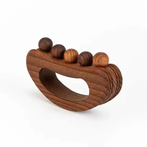 Dụng cụ cạo gió bằng gỗ sồi, dụng cụ massage có bi gỗ
