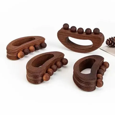 Dụng cụ cạo gió bằng gỗ sồi, dụng cụ massage có bi gỗ