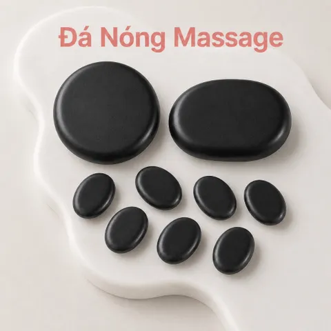 Đá nóng, viên đá massage body đả thông kinh lạc. Hàng dày đẹp.