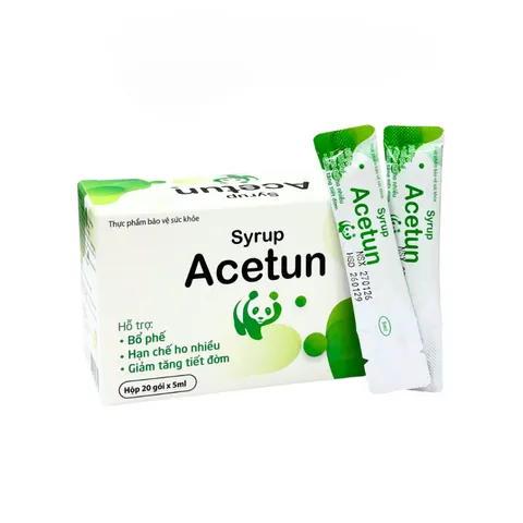 Syrup Acetun Cho Trẻ Hộp 20 Gói x 5ml – Hỗ Trợ Bổ Phế, Hạn Chế Ho, Giảm Tăng Tiết Đờm