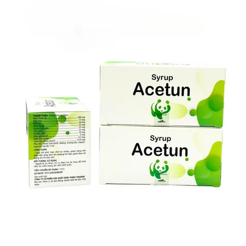 Syrup Acetun Cho Trẻ Hộp 20 Gói x 5ml – Hỗ Trợ Bổ Phế, Hạn Chế Ho, Giảm Tăng Tiết Đờm
