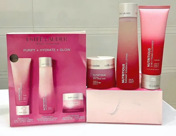 ✨ Set 3 món Estée Lauder Nutritious Airy Lotion dưỡng ẩm da sáng khỏe, chính hãng