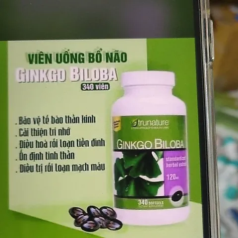 true nature Ginkgo Biloba tăng cường tuần hoàn não - hộp 340 viên Mỹ