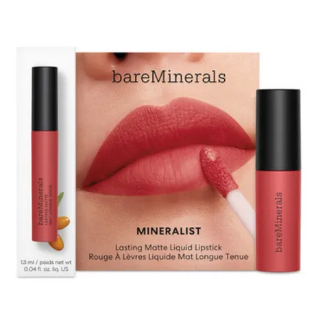 ( SPIRITED ) bareMinerals Màu hồng đất (hoặc đỏ hồng đất trầm dịu) mini 1.3ml