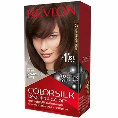 ( MÀU 32 HÀNG MỸ  ) Nhuộm BẠC NÂU SOCOLA ĐẬM DARK BROWN VÀ THỜI TRANG REVLON COLORSILK